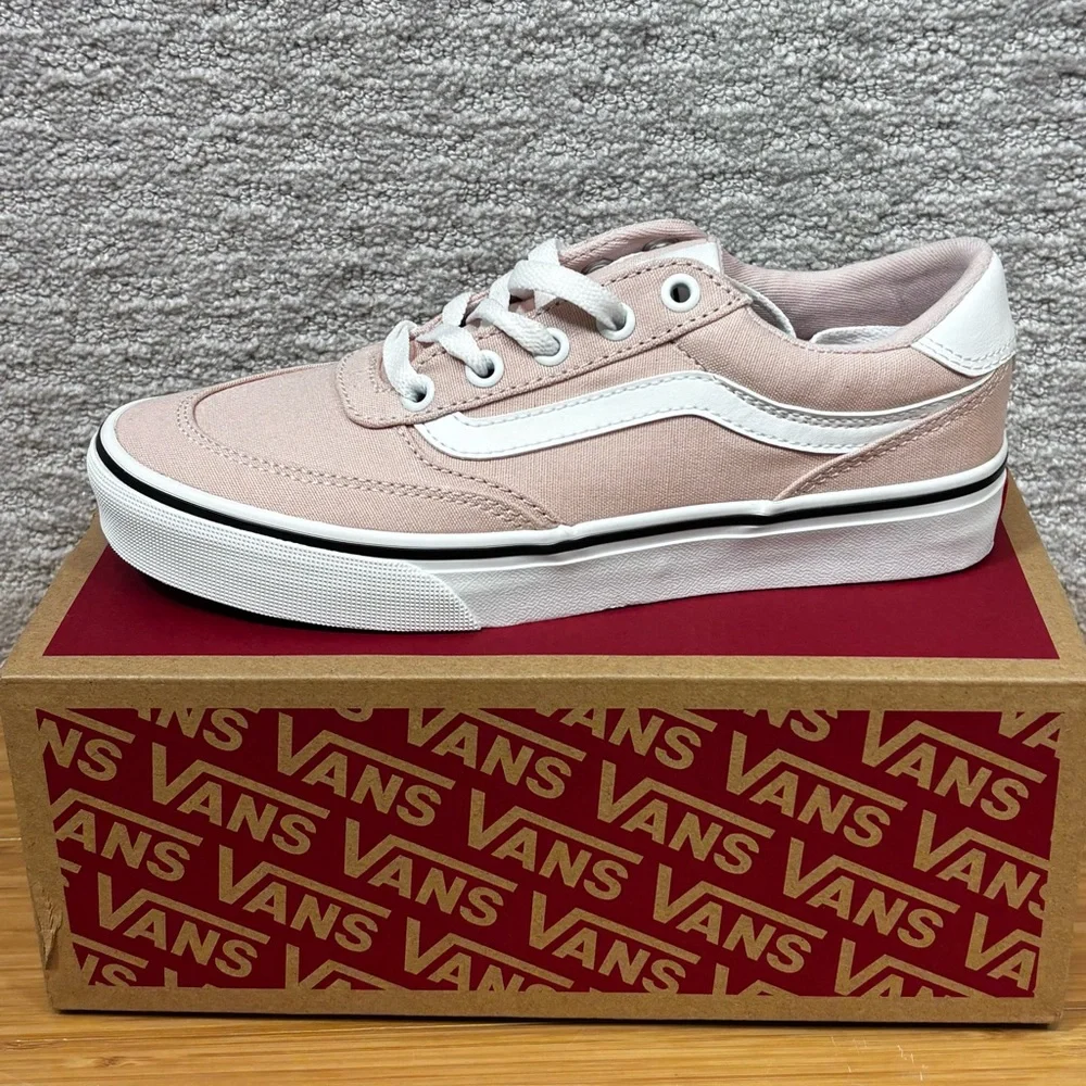 Vans Brooklyn LS Sepia Rose Canvas‎ Women's Low Top Sneakers Sz 6.5 Pink